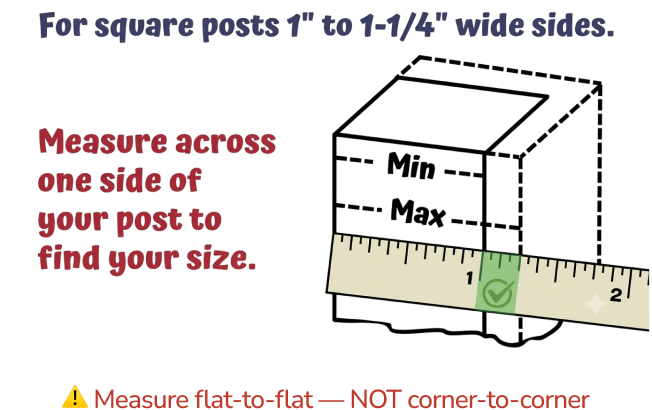 How to measure a square porch post